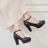 9cmチャンキーヒールラウンドトゥストラップパンプス | attagirl | 詳細画像16