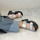 シルバースムース | 厚底ダブルベルトサンダル | attagirl