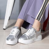 シルバースムース | ジッパーデザインレースアップスニーカー | attagirl