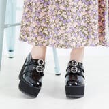 10cmヒール 厚底プラットフォームビジューベルトブーティー | attagirl  | 詳細画像27 
