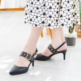6cmヒールスリングバックスタッズパンプス | attagirl  | 詳細画像11 
