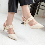 6cmヒールスリングバックスタッズパンプス | attagirl  | 詳細画像29 