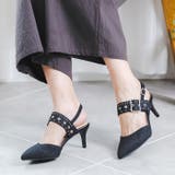 6cmヒールスリングバックスタッズパンプス | attagirl  | 詳細画像39 