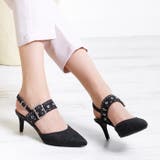 6cmヒールスリングバックスタッズパンプス | attagirl  | 詳細画像51 