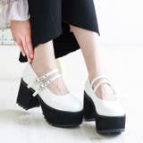 ホワイトスムース | 厚底ダブルストラップドレスシューズ | attagirl
