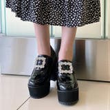 厚底ビジューバックルローファー | attagirl  | 詳細画像29 