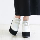 厚底ビジューバックルローファー | attagirl  | 詳細画像59 