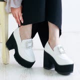 厚底ビジューバックルローファー | attagirl  | 詳細画像63 