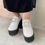 厚底ビジューバックルローファー | attagirl  | 詳細画像70 