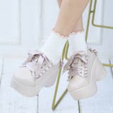 ピンクスムース | 厚底フリルスニーカー | attagirl