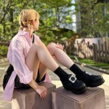 厚底ビジューバックルスニーカー | attagirl | 詳細画像38