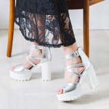 シルバースムース | 厚底クロスストラップブーツサンダル | attagirl