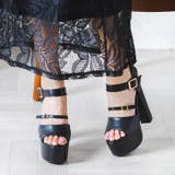 ブラックスムース | ハイヒールストラップサンダル | attagirl