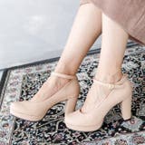 9cmチャンキーヒールラウンドトゥストラップパンプス | attagirl | 詳細画像72