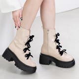 厚底リボンレースアップブーツ | attagirl  | 詳細画像15 