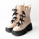 厚底リボンレースアップブーツ | attagirl  | 詳細画像3 