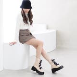 厚底リボンレースアップブーツ | attagirl  | 詳細画像27 