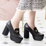 ブラックスムース | 10.5cmヒールビットローファー | attagirl