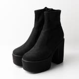 13cmヒール 厚底プラットフォームストレッチショートブーツ | attagirl  | 詳細画像4 