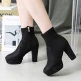 ブラックスエード | ストレッチショートブーツ | attagirl 