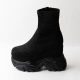 厚底スニーカーソールストレッチブーツ | attagirl  | 詳細画像4 