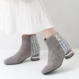 メタルラインヒールツイードブーツ | attagirl  | 詳細画像18 