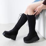 厚底ソールレースアップロングブーツ | attagirl  | 詳細画像12 