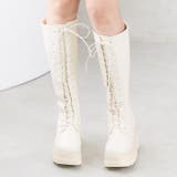 厚底ソールレースアップロングブーツ | attagirl  | 詳細画像15 