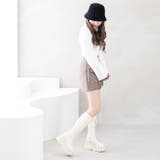 厚底ソールレースアップロングブーツ | attagirl  | 詳細画像30 