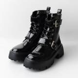 レースアップダブルベルトブーツ | attagirl  | 詳細画像3 