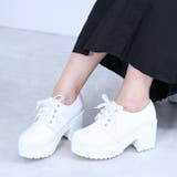 ホワイトスムース | 秋冬の新色♪7.5cm ヒール 厚底 ハイヒール レースアップ シューズ | attagirl