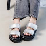 シルバー | パデットベルトミュールサンダル | attagirl 