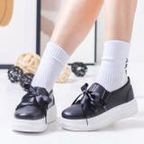ブラックスムース | 厚底リボンデザインスリッポン | attagirl