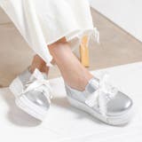 シルバースムース | 厚底リボンデザインスリッポン | attagirl
