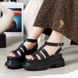 ブラックスムース | 厚底グルカサンダル | attagirl
