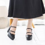 厚底ダブルベルトミュールパンプス | attagirl | 詳細画像10