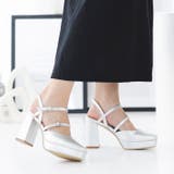 シルバースムース | 厚底ダブルベルトミュールパンプス | attagirl