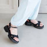 ブラックスムース | クロスストラップサンダル | attagirl