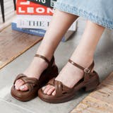 ブラウンスムース | クロスストラップサンダル | attagirl 