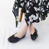 Vカットアシンメトリーフラットシューズ | attagirl  | 詳細画像10 