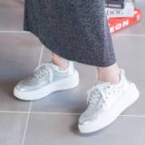 シルバースムース | 厚底ストーンデザインスニーカー | attagirl