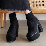13cmヒール 厚底プラットフォームストレッチショートブーツ | attagirl | 詳細画像21
