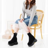 厚底スニーカーソールストレッチブーツ | attagirl  | 詳細画像31 