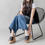 メッシュ編みウェッジミュールサンダル | attagirl  | 詳細画像24 