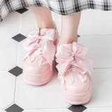 厚底ダブルリボンフリルスニーカー | attagirl  | 詳細画像13 
