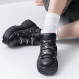ブラックスムース | 厚底メタルプレートシューズ | attagirl 