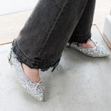 シルバー | ポインテッドトゥリボンフラットシューズ | attagirl 