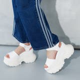 ホワイトスムース | プラットフォームスニーカーサンダル | attagirl 