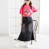 ウォッシュ加工オーバーサイズダルマプリントTシャツ | attagirl  | 詳細画像11 
