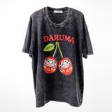 ウォッシュ加工オーバーサイズダルマプリントTシャツ | attagirl  | 詳細画像2 